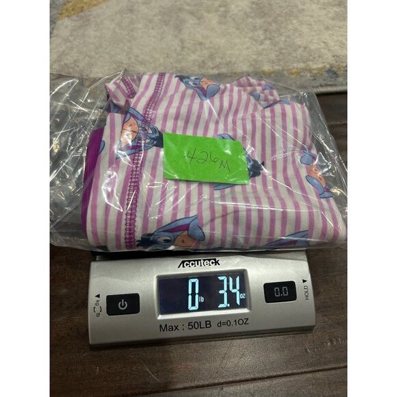 Disney NWT Eeyore Womens Lounge Shorts Purple Pink Striped Sleepwear Size 2X - Picture 9 of 9